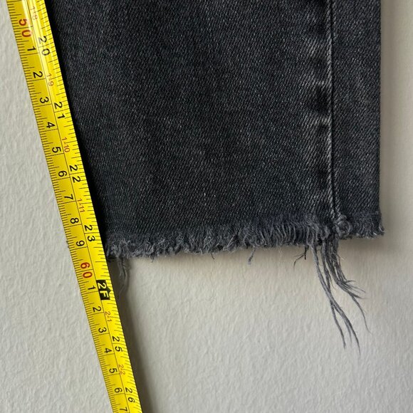 RE/DONE Originals High Rise Crop Skinny Jeans Faded Black Women's Size 25 - Picture 11 of 11